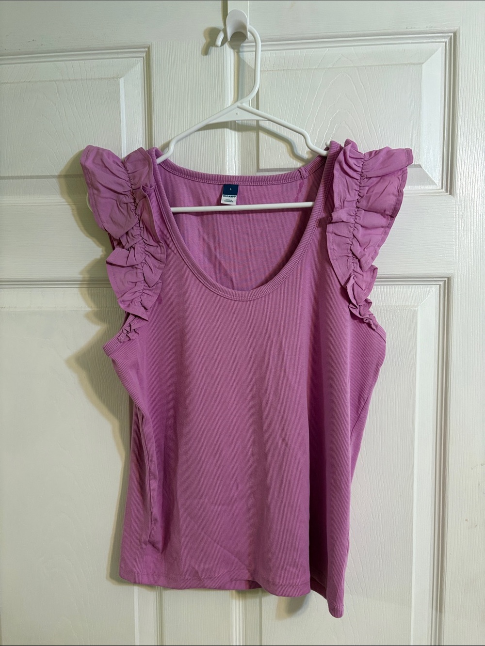 Old Navy ruffled sleeve tank in purple